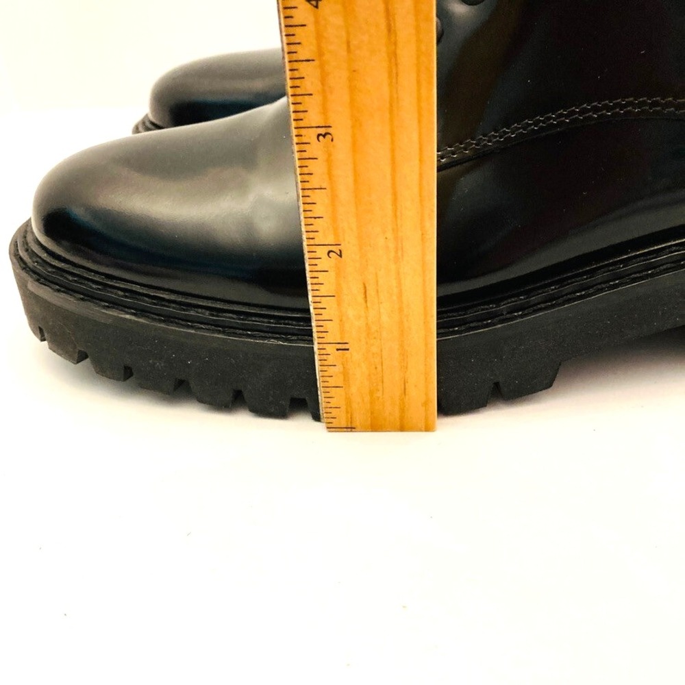 Maeve Anthropologie Platform Oxfords Womens 8 EU‎ 39 Black Leather Lug Sole - Picture 11 of 11